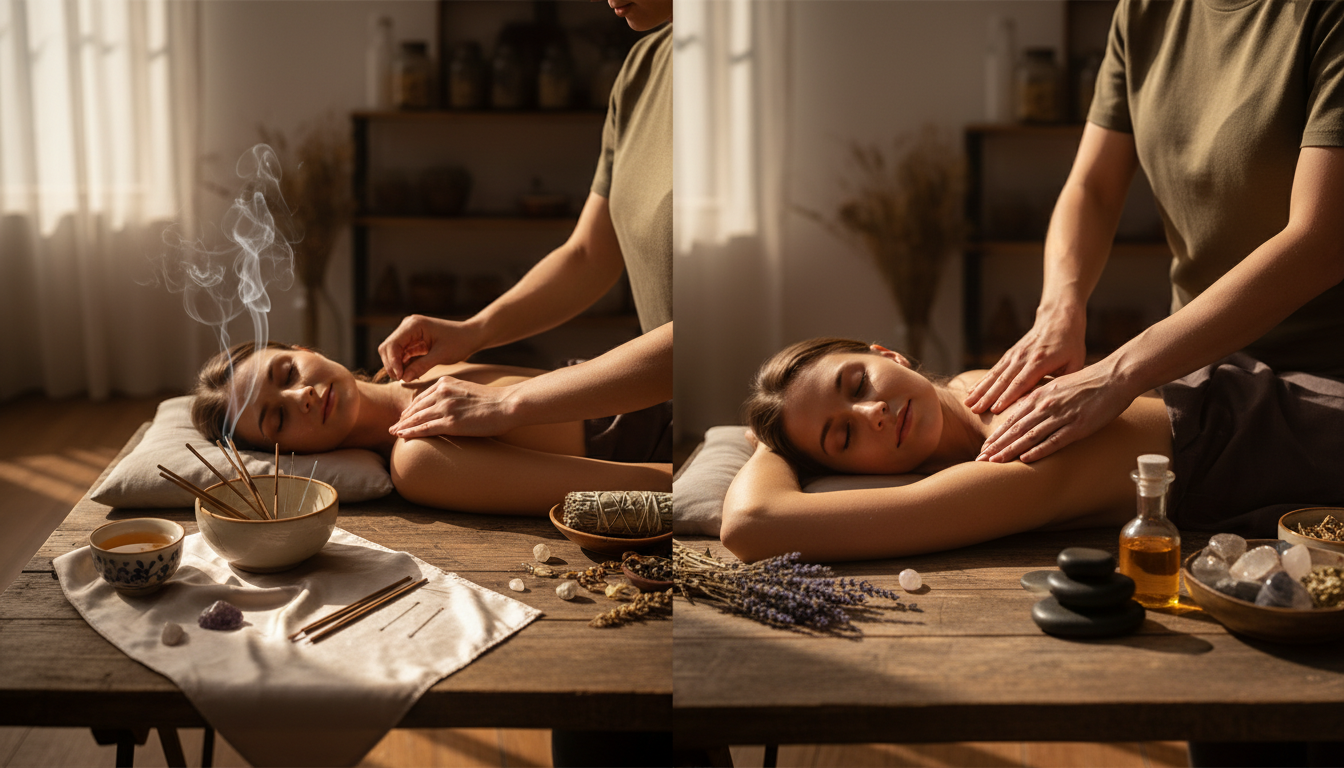 Terapias Alternativas: Comparando Acupuntura e Massagem