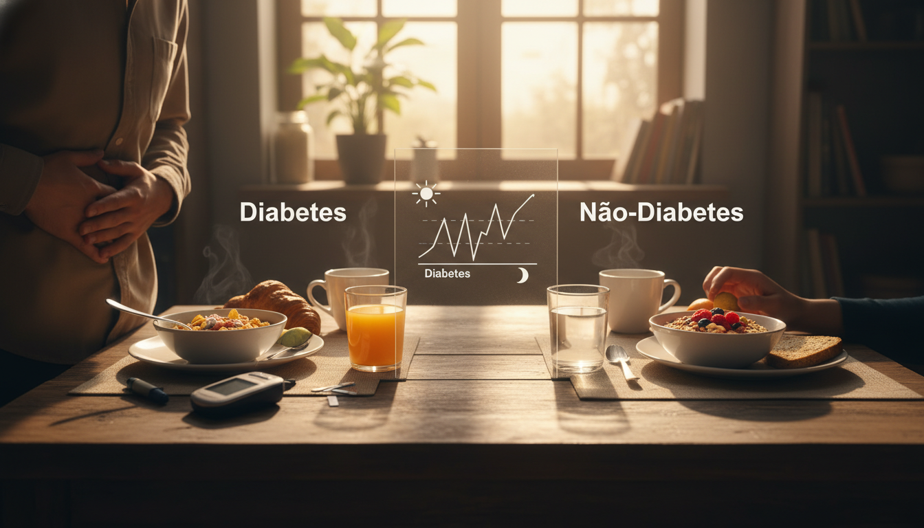 Comparação: Diabetes vs. Não-Diabetes e seus Efeitos