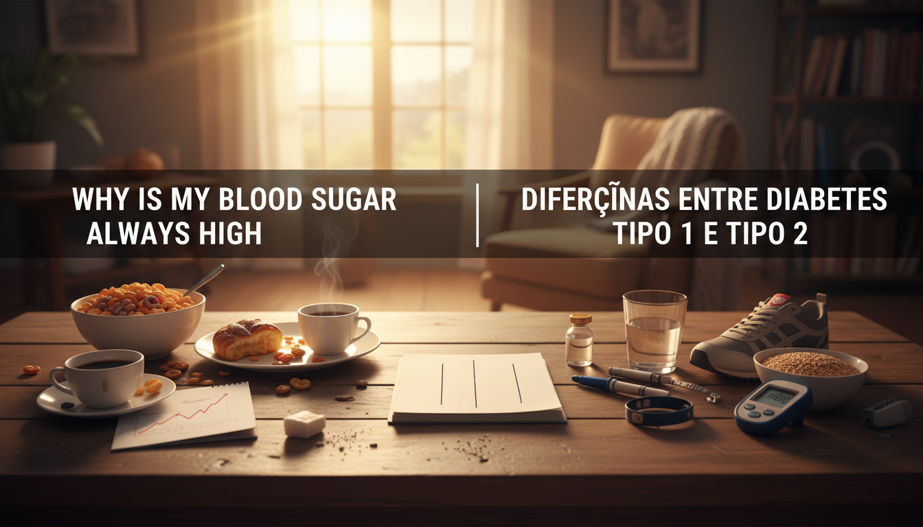 Diferenças entre Diabetes Tipo 1 e Tipo 2